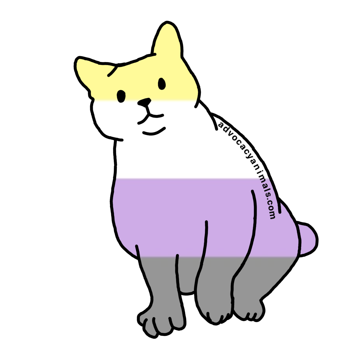 Enby Pride Cat Sticker
