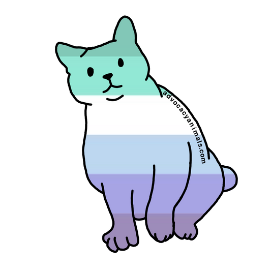 Gay Pride Cat Sticker