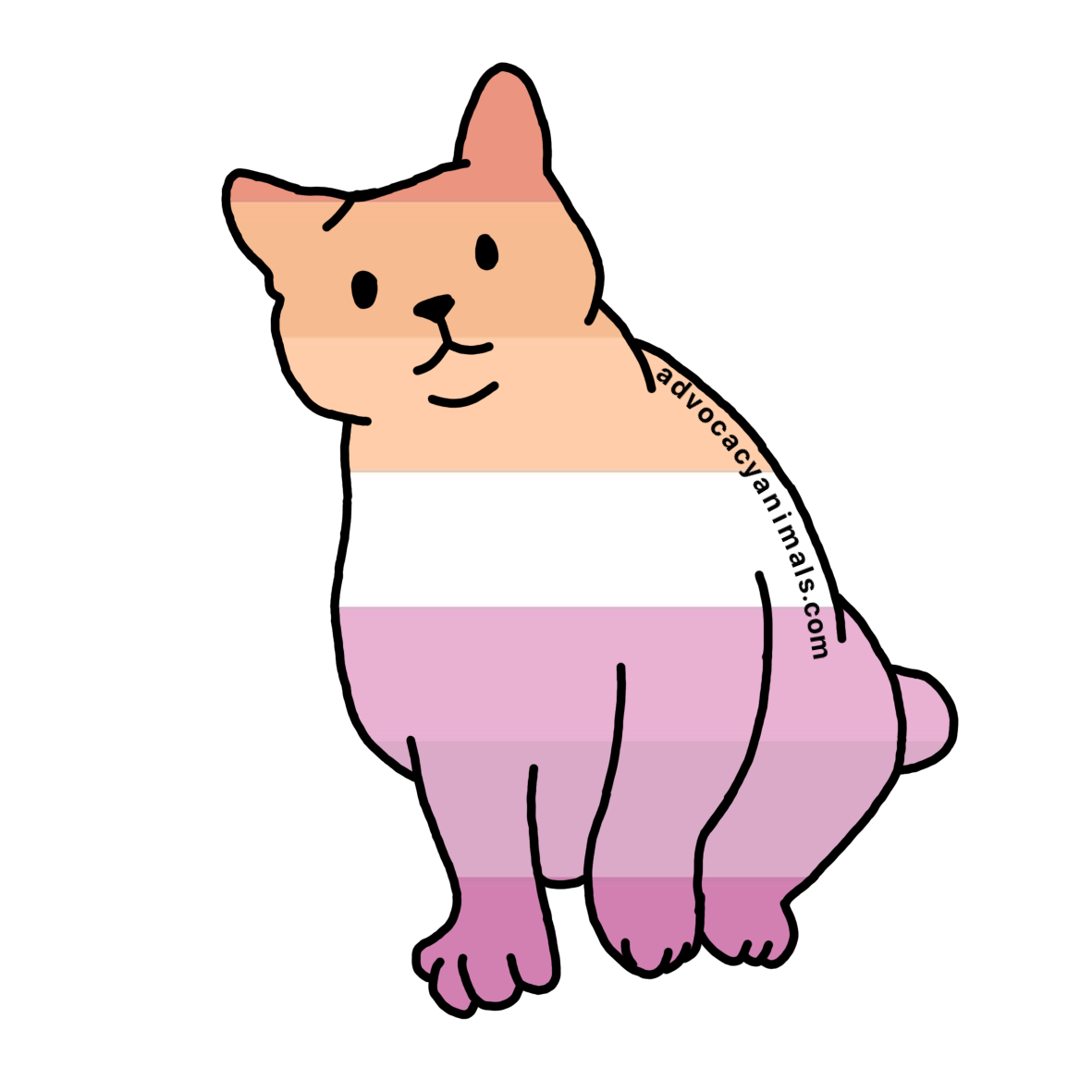 Lesbian Pride Cat Sticker