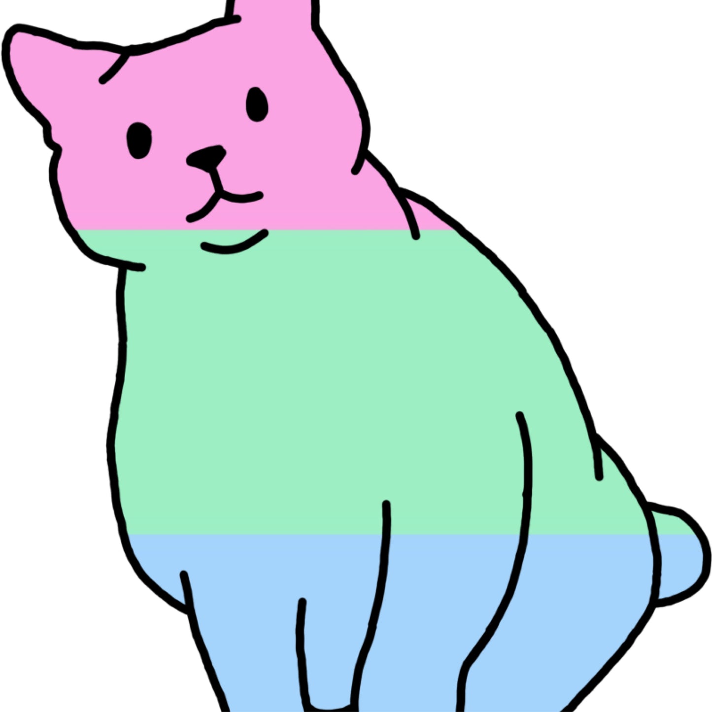 Poly Pride Cat Sticker