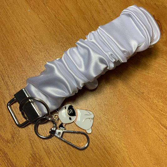 White Satin Wristlet