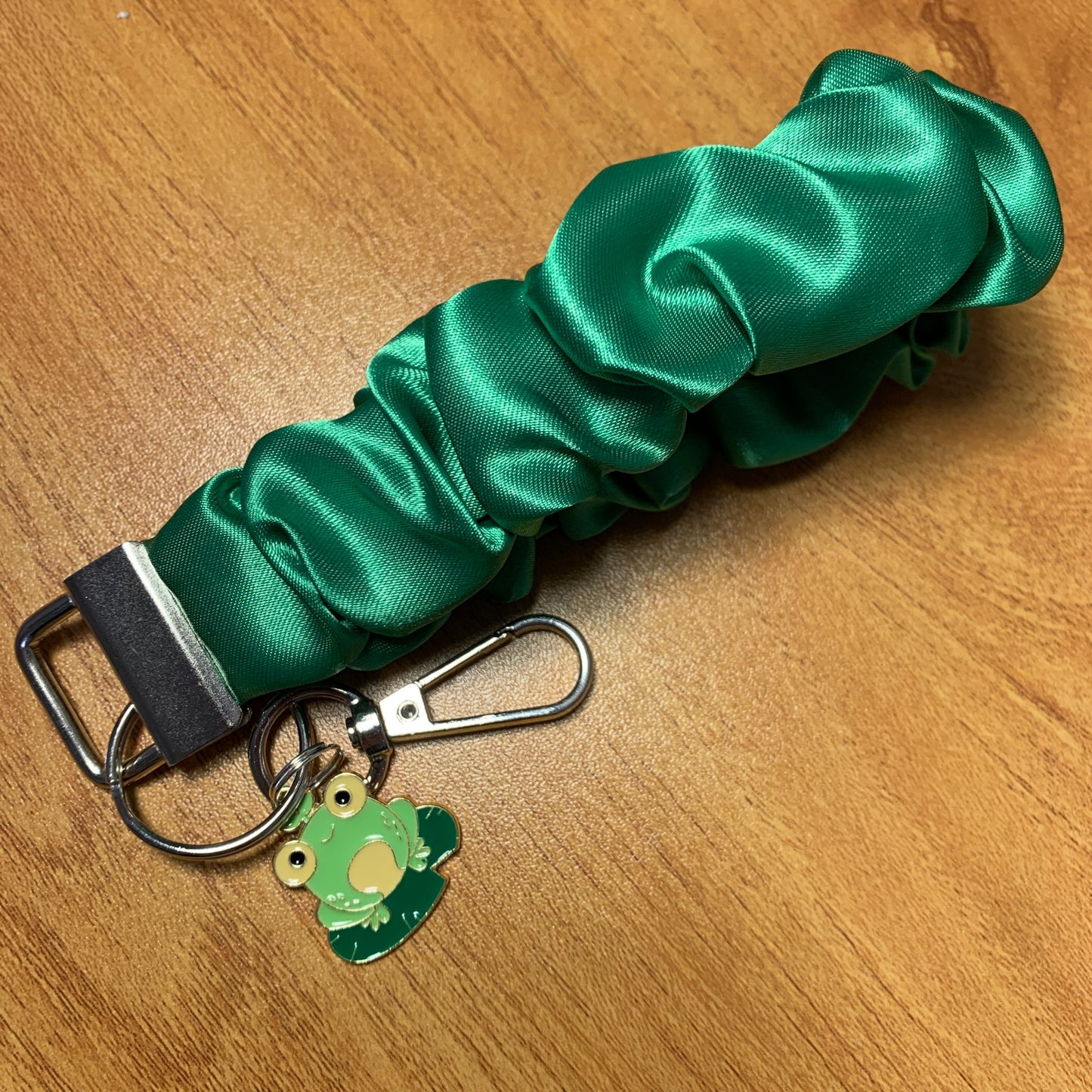 Light Green Satin Wristlet