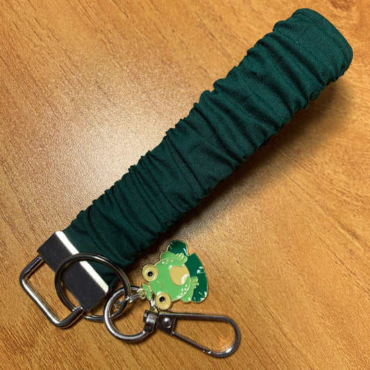 Dark Green Cotton Wristlet