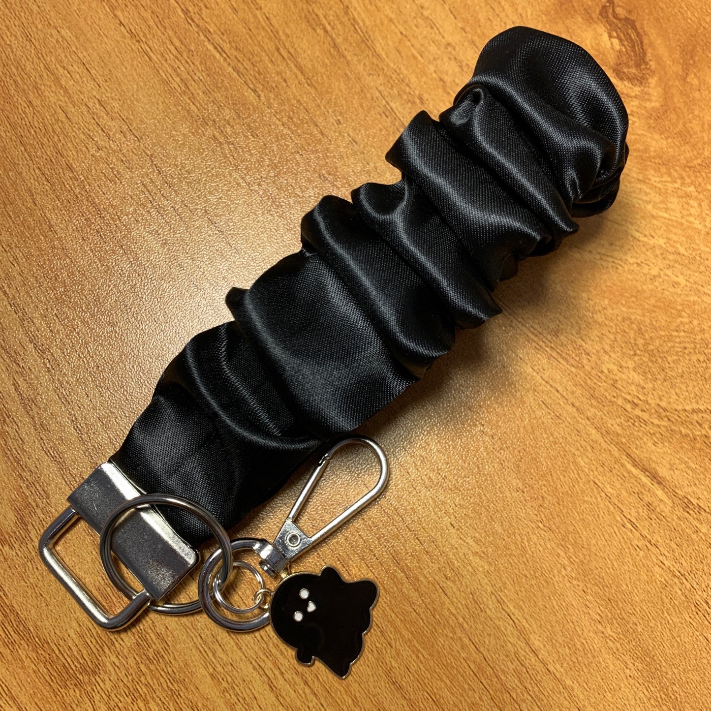 Black Satin Wristlet