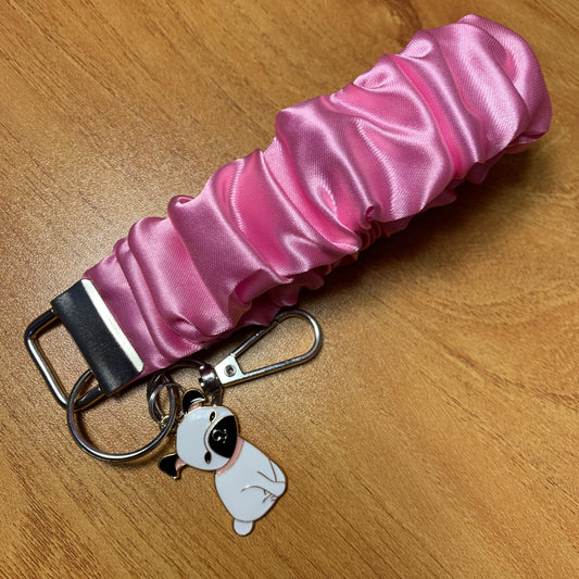 Pink Satin Wristlet