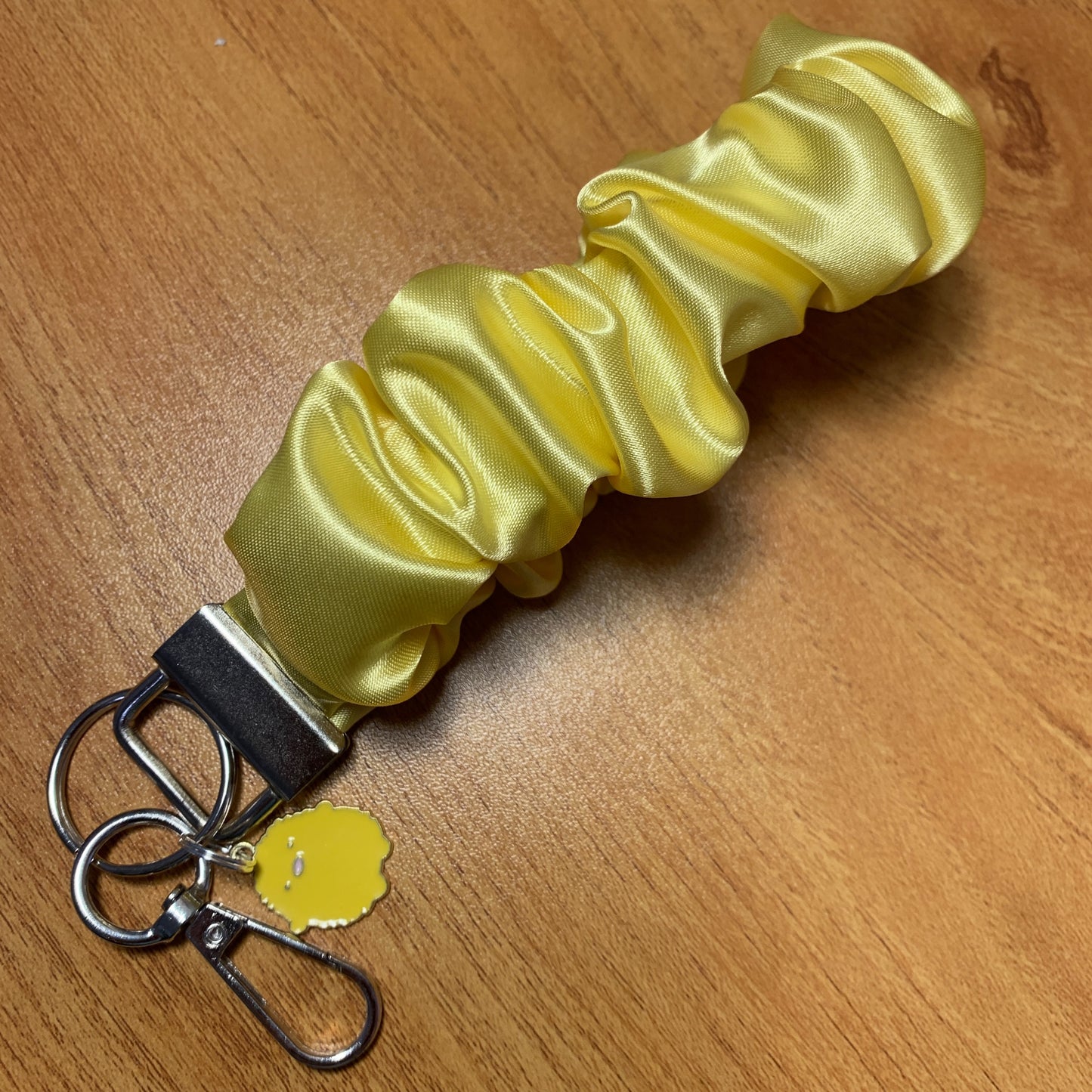 Yellow Satin Wristlet