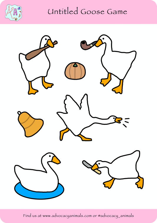 Untitled Goose Game Sticker Sheet